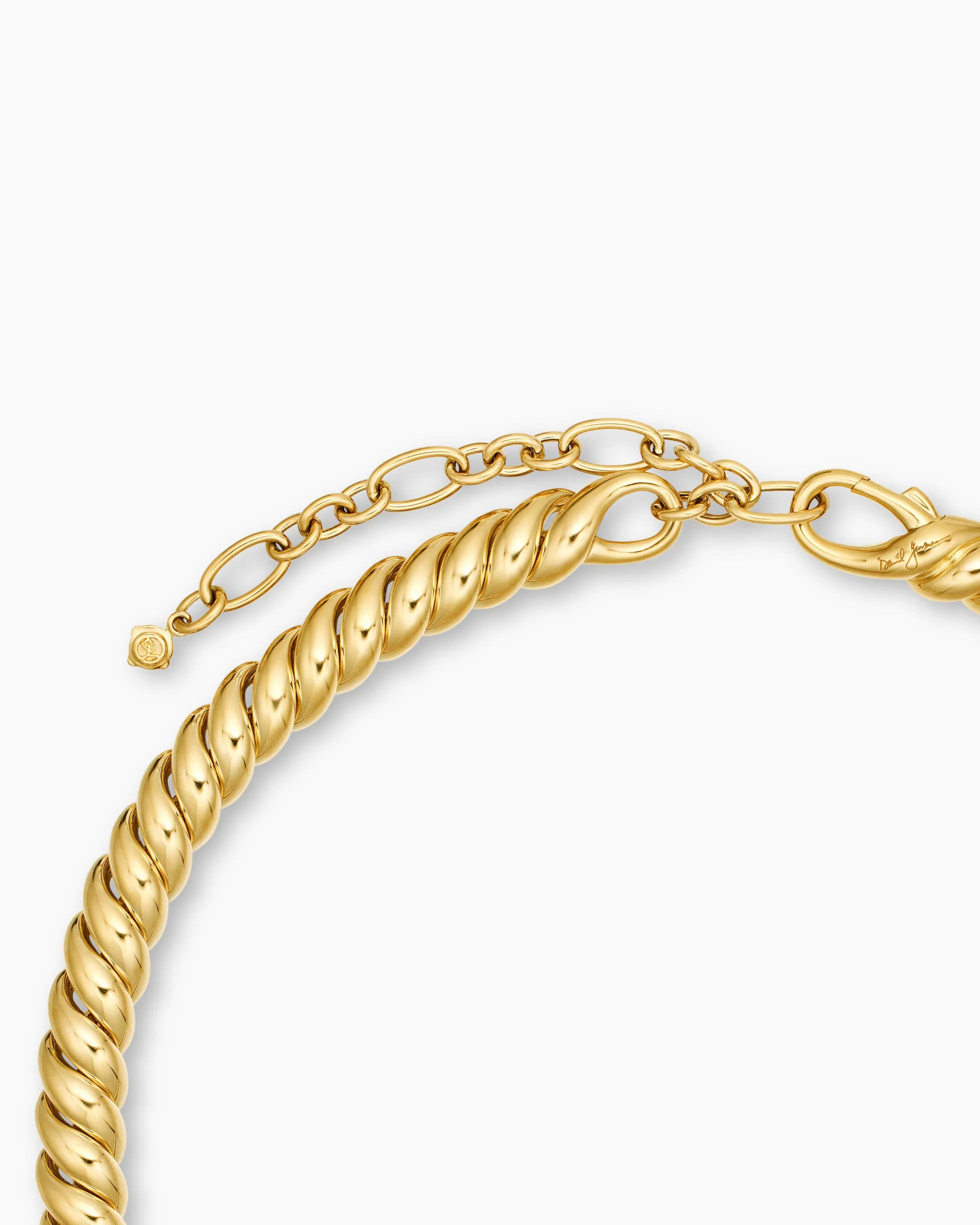 Sculpted Cable Necklace 18K Yellow Gold, 8.5mm