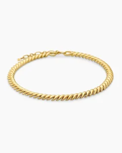 Sculpted Cable Necklace 18K Yellow Gold, 8.5mm
