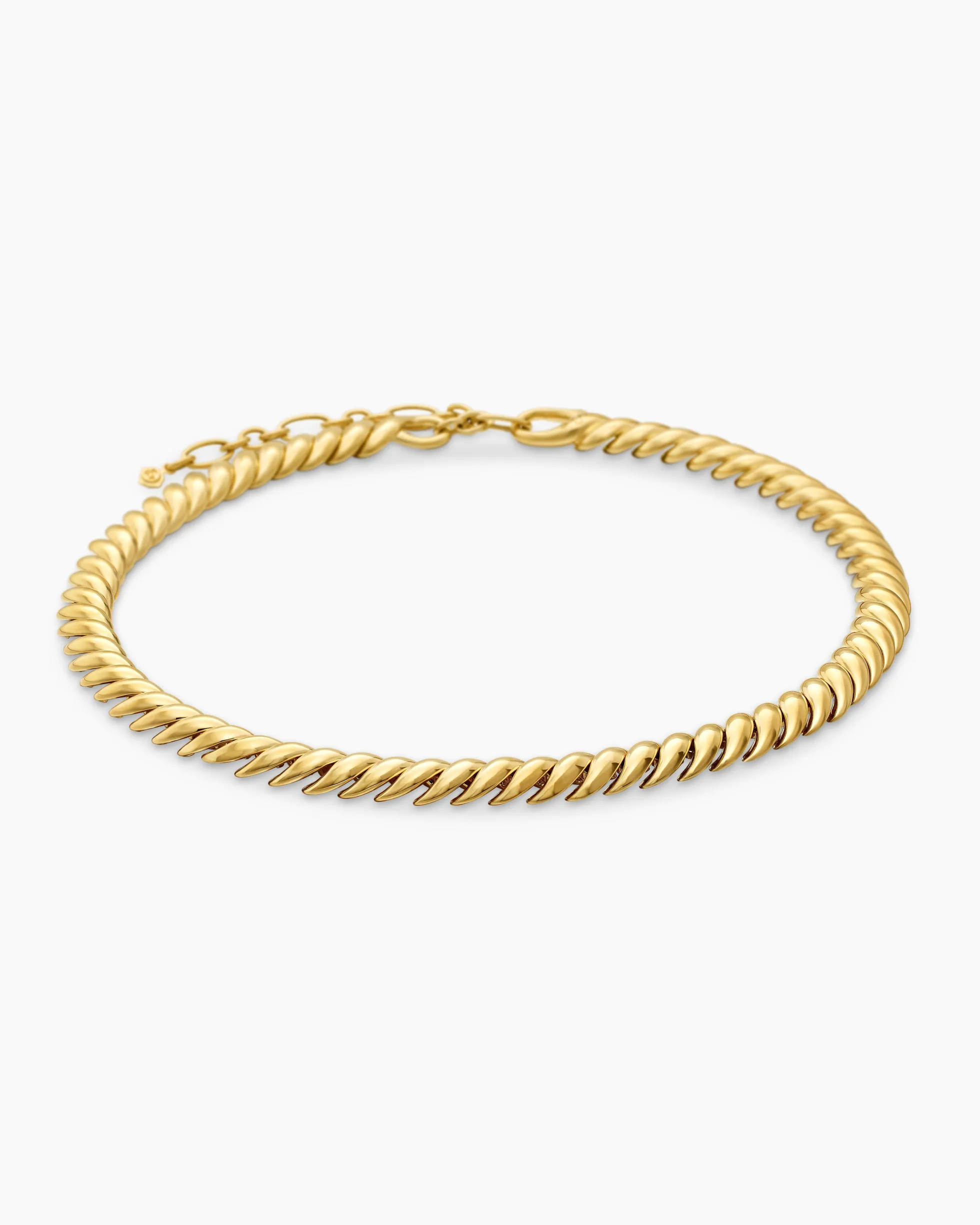 Sculpted Cable Necklace 18K Yellow Gold, 8.5mm