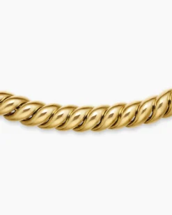 Sculpted Cable Necklace 18K Yellow Gold, 8.5mm