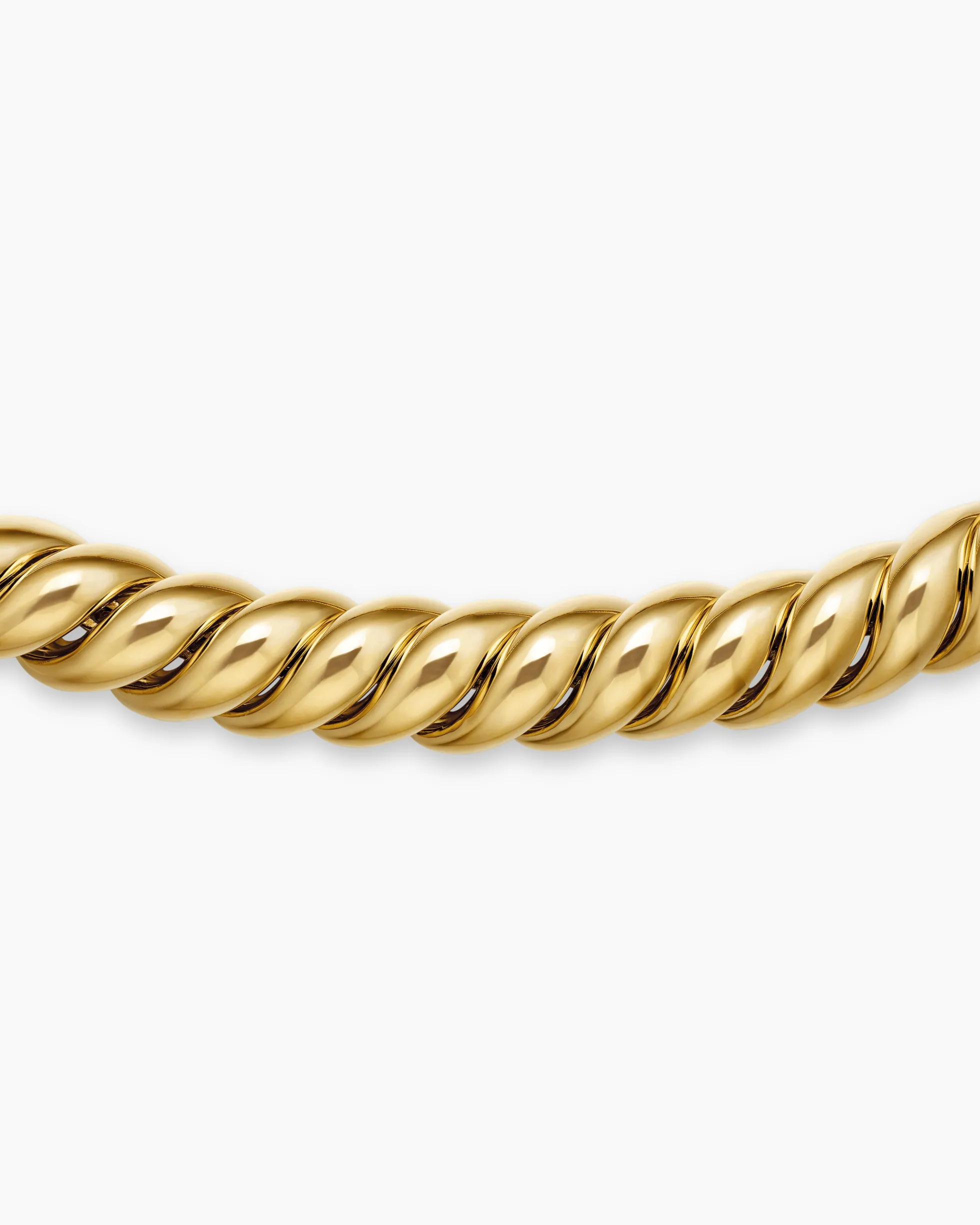 Sculpted Cable Necklace 18K Yellow Gold, 8.5mm