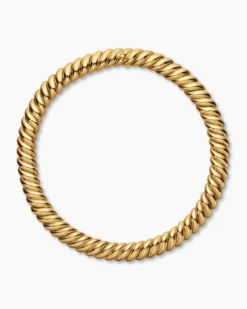 Sculpted Cable Necklace 18K Yellow Gold, 14mm