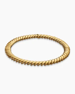 Sculpted Cable Necklace 18K Yellow Gold, 14mm