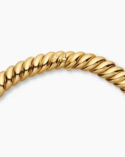 Sculpted Cable Necklace 18K Yellow Gold, 14mm