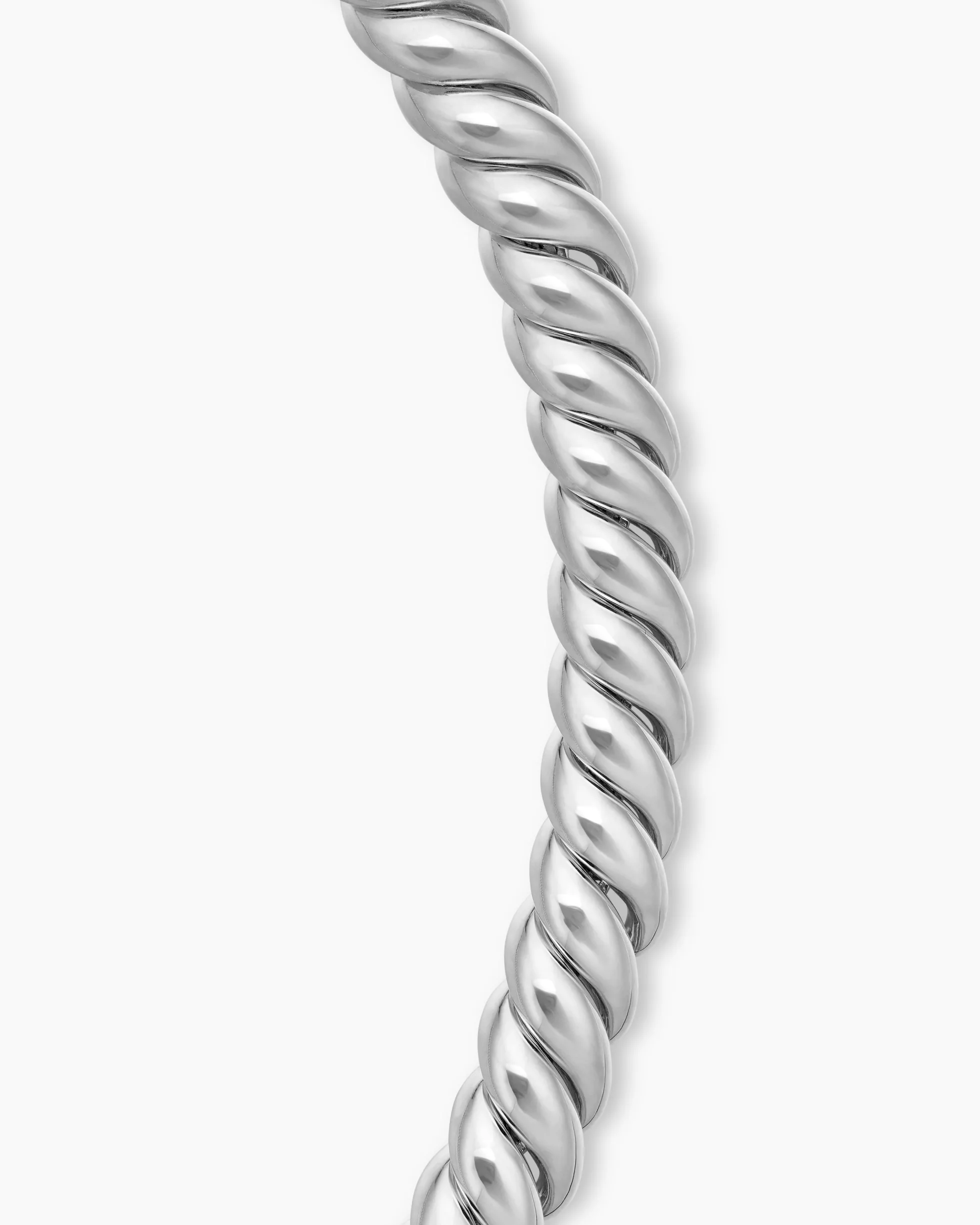 Sculpted Cable Necklace Sterling Silver, 8.5mm