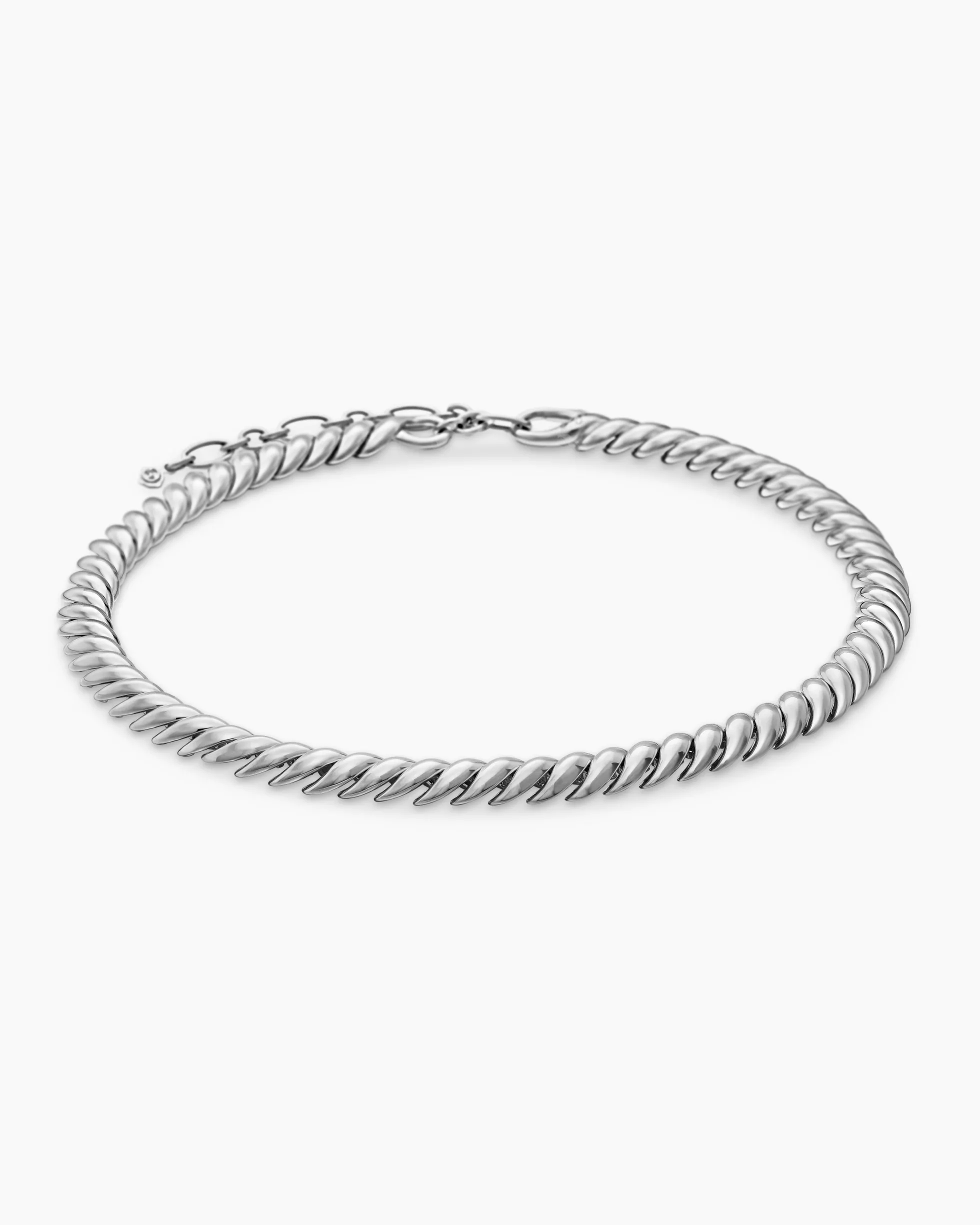 Sculpted Cable Necklace Sterling Silver, 8.5mm