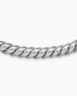 Sculpted Cable Necklace Sterling Silver, 8.5mm