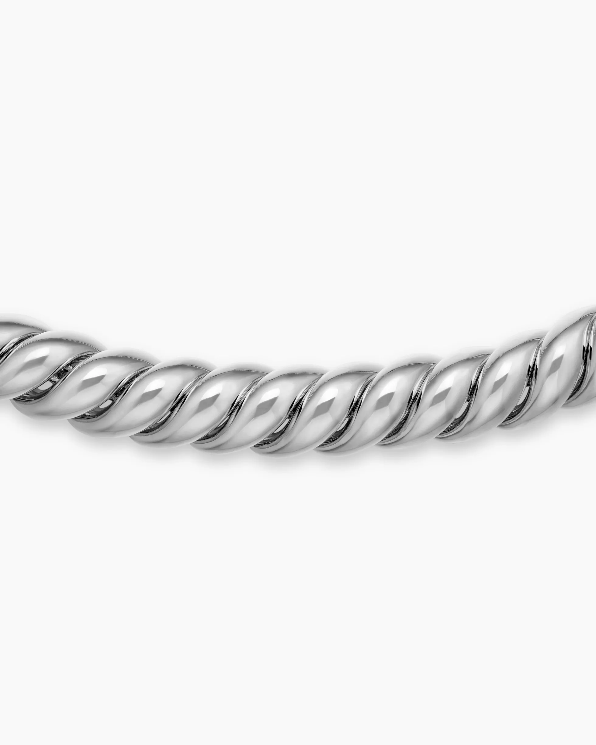 Sculpted Cable Necklace Sterling Silver, 8.5mm