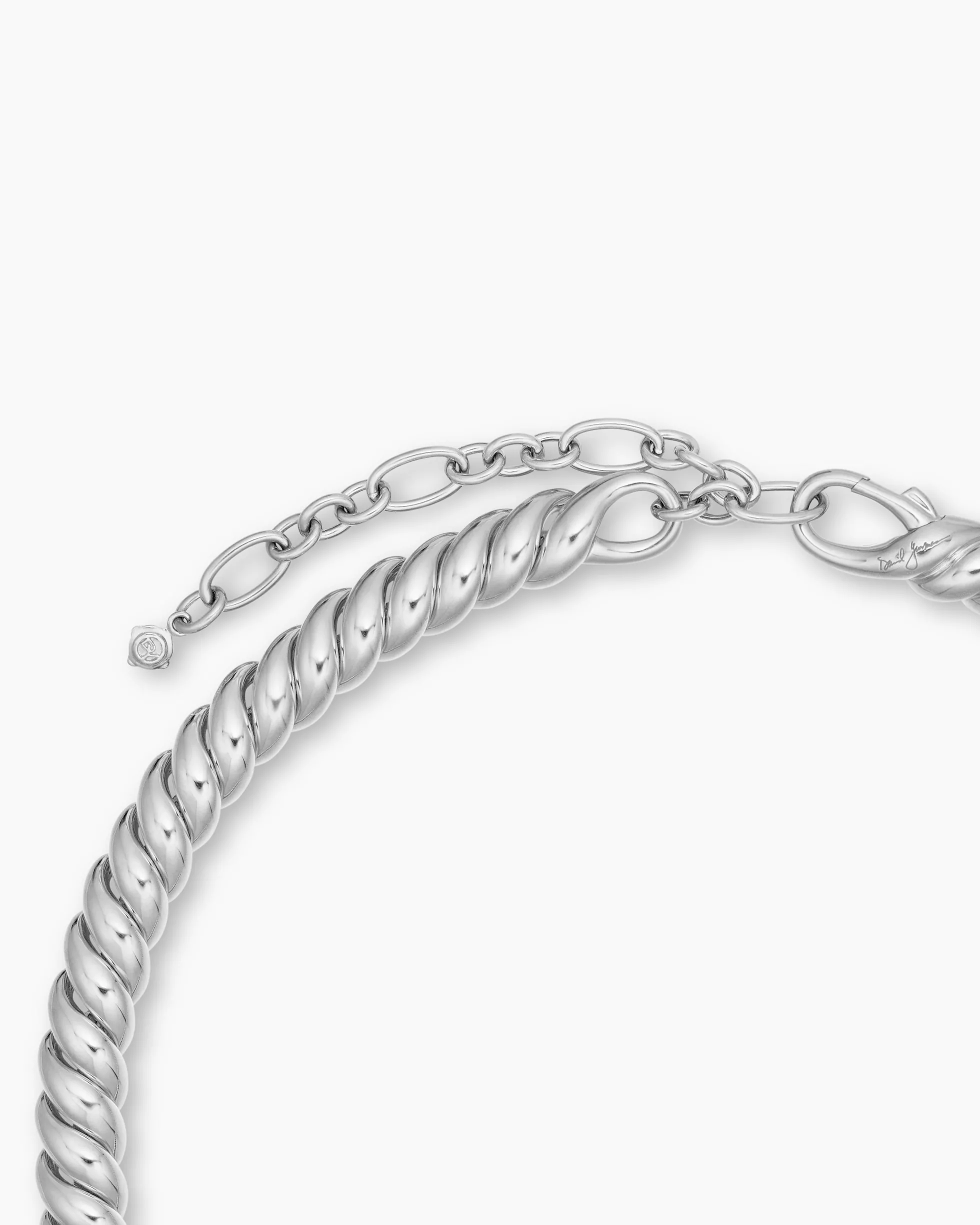 Sculpted Cable Necklace Sterling Silver, 8.5mm