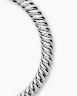 Sculpted Cable Necklace Sterling Silver, 14mm