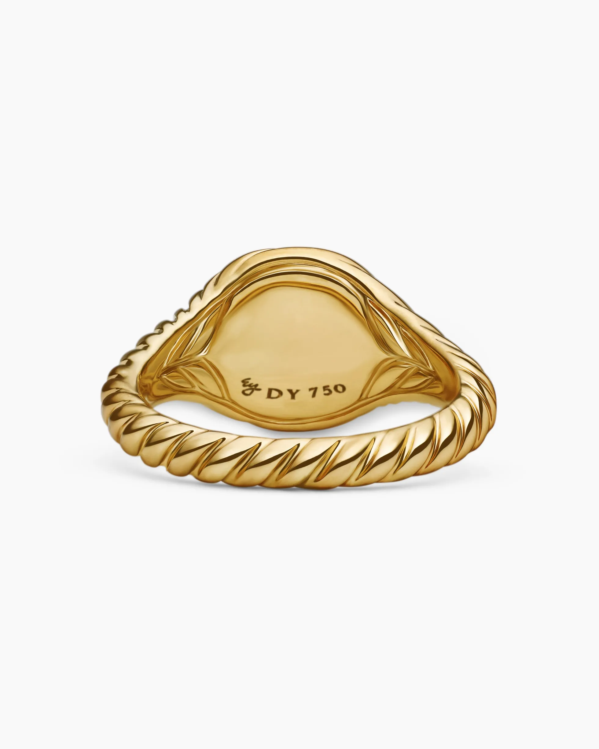 Sculpted Cable Pinky Ring 18K Yellow Gold, 10mm