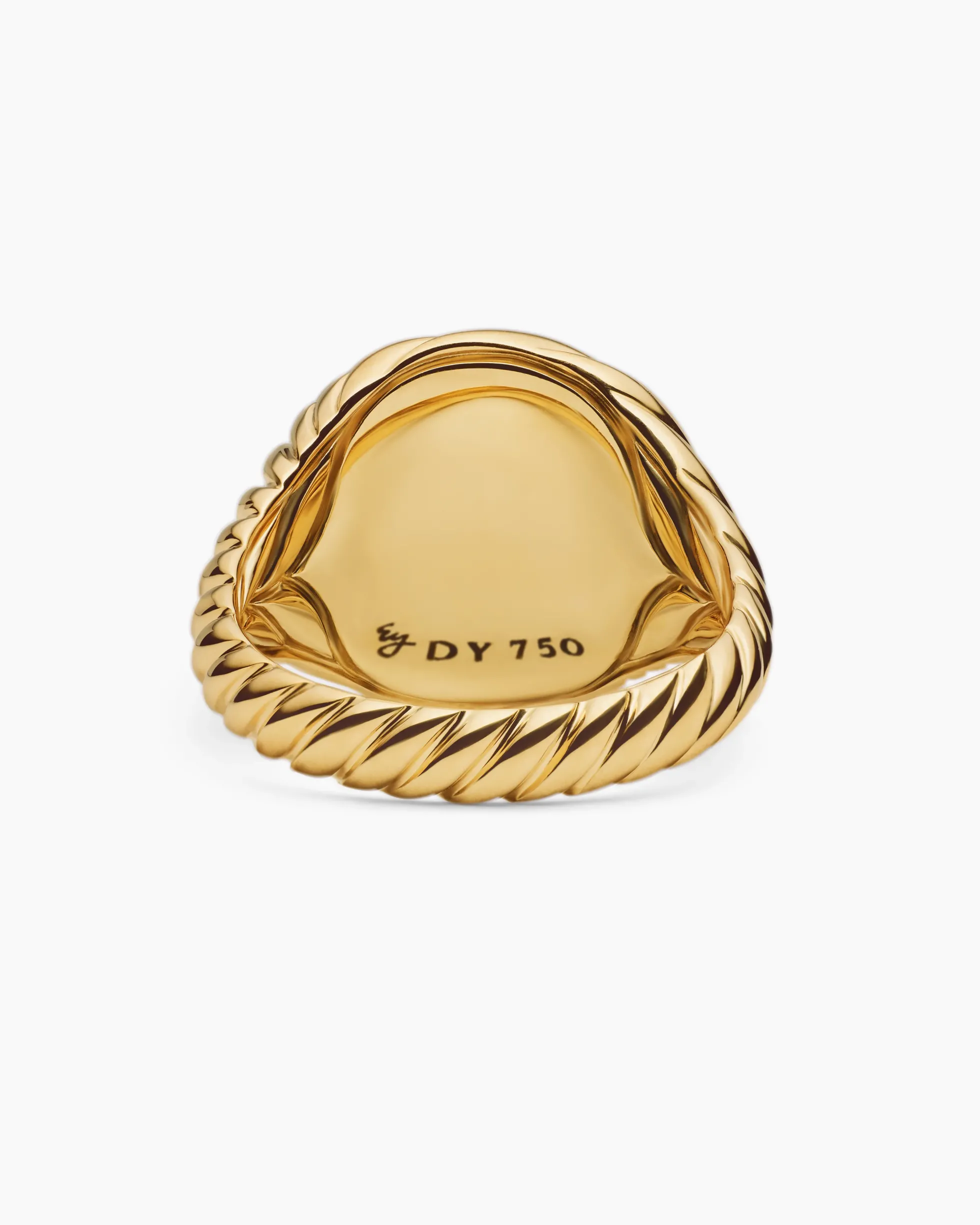 Sculpted Cable Pinky Ring 18K Yellow Gold, 13mm