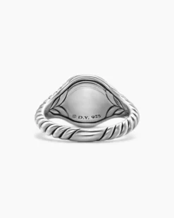 Sculpted Cable Pinky Ring Sterling Silver, 10mm