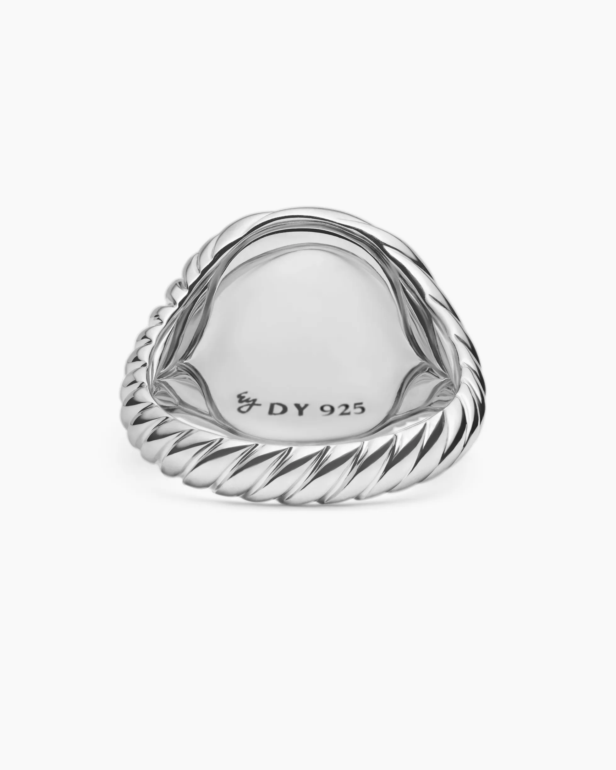 Sculpted Cable Pinky Ring Sterling Silver, 13mm
