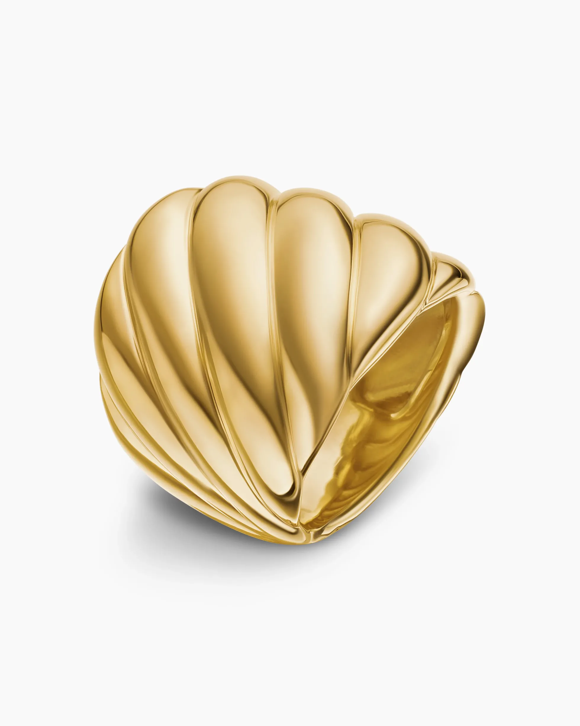 Sculpted Cable Ring 18K Yellow Gold, 20mm