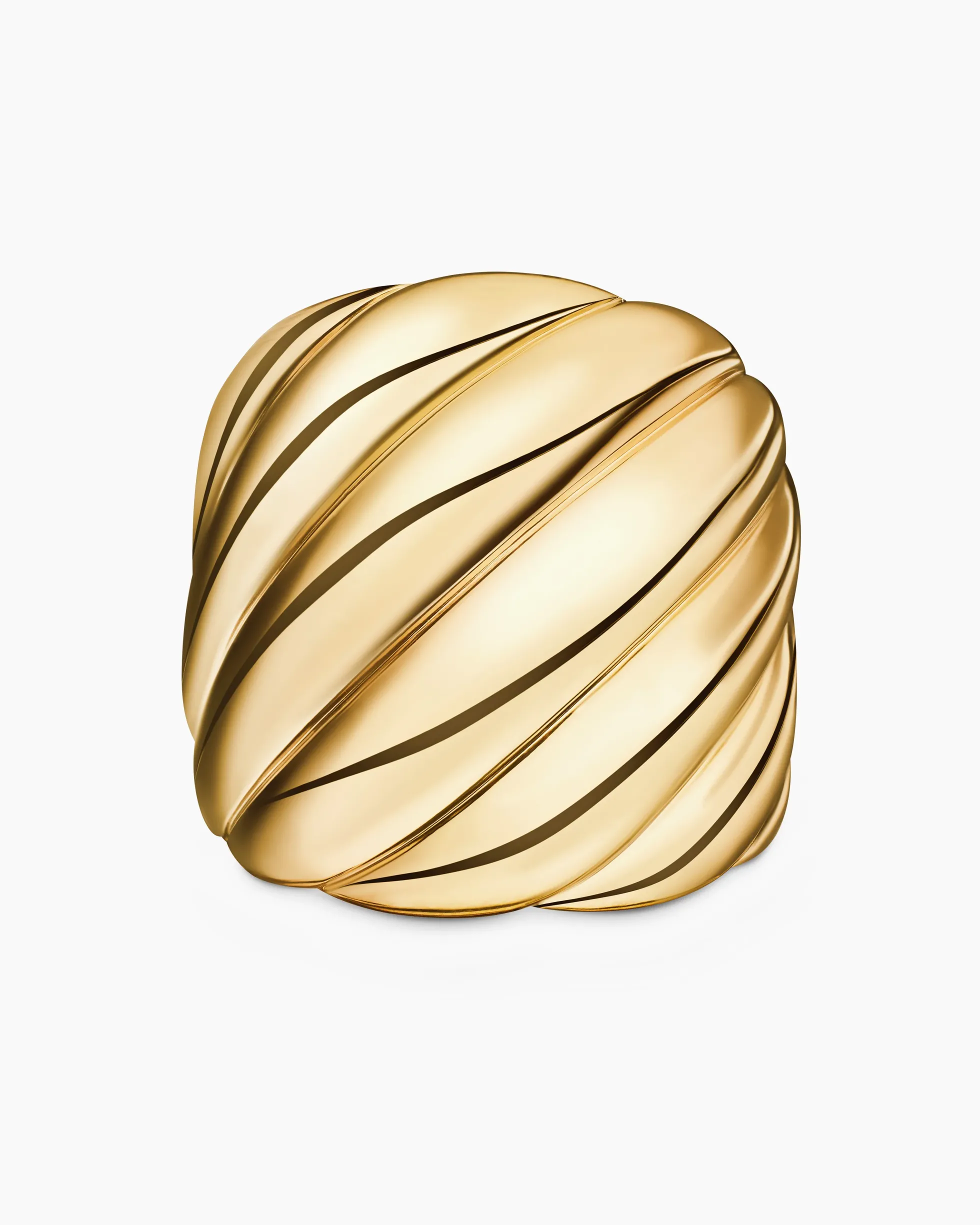 Sculpted Cable Ring 18K Yellow Gold, 20mm