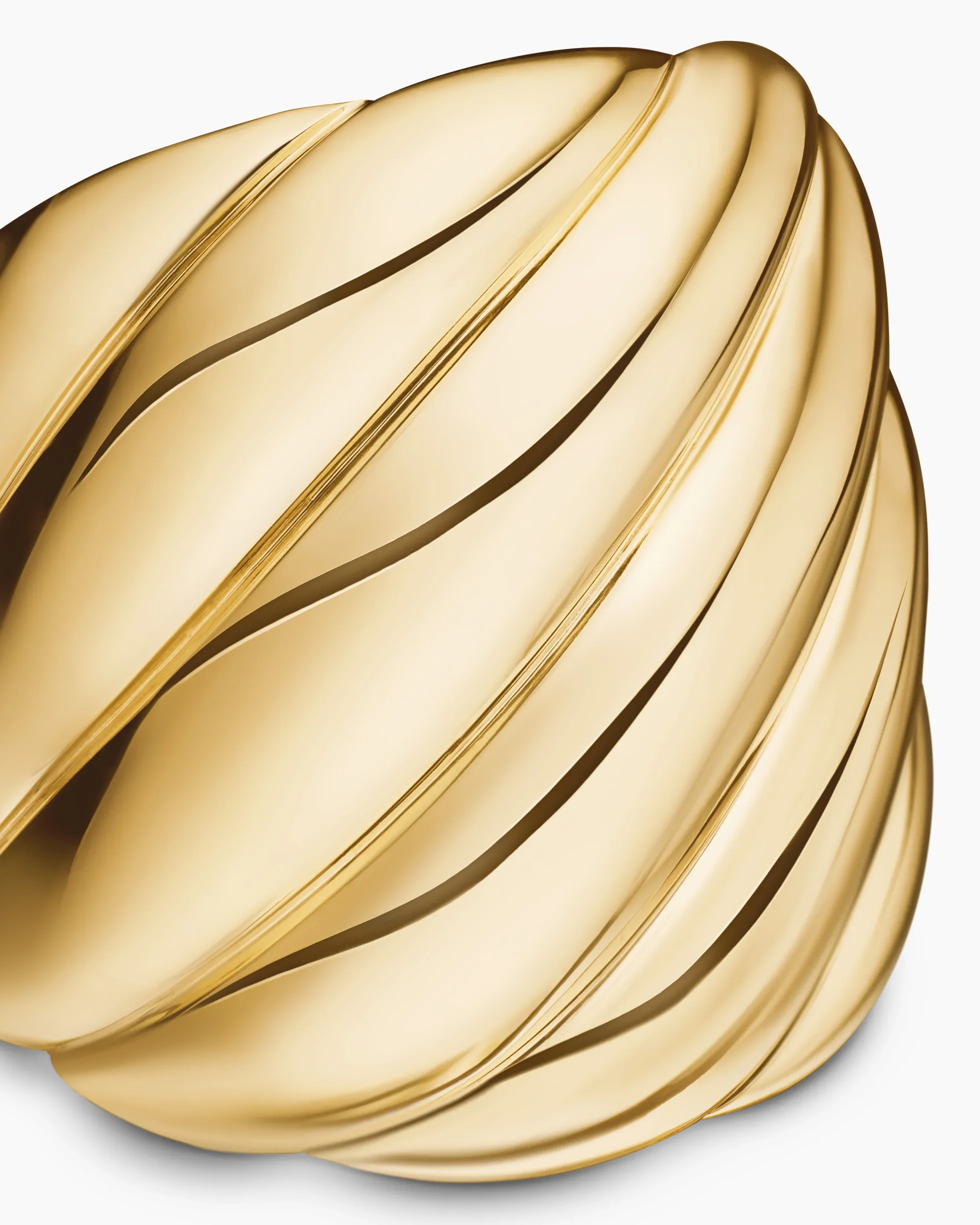 Sculpted Cable Ring 18K Yellow Gold, 20mm