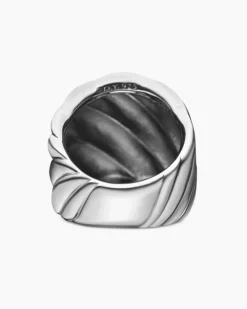 Sculpted Cable Ring Sterling Silver, 21mm