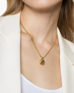 Sculpted Cable Square Locket 18K Yellow Gold, 14.5mm