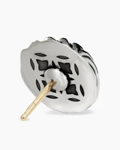 Sculpted Cable Stud Earrings Sterling Silver, 14mm