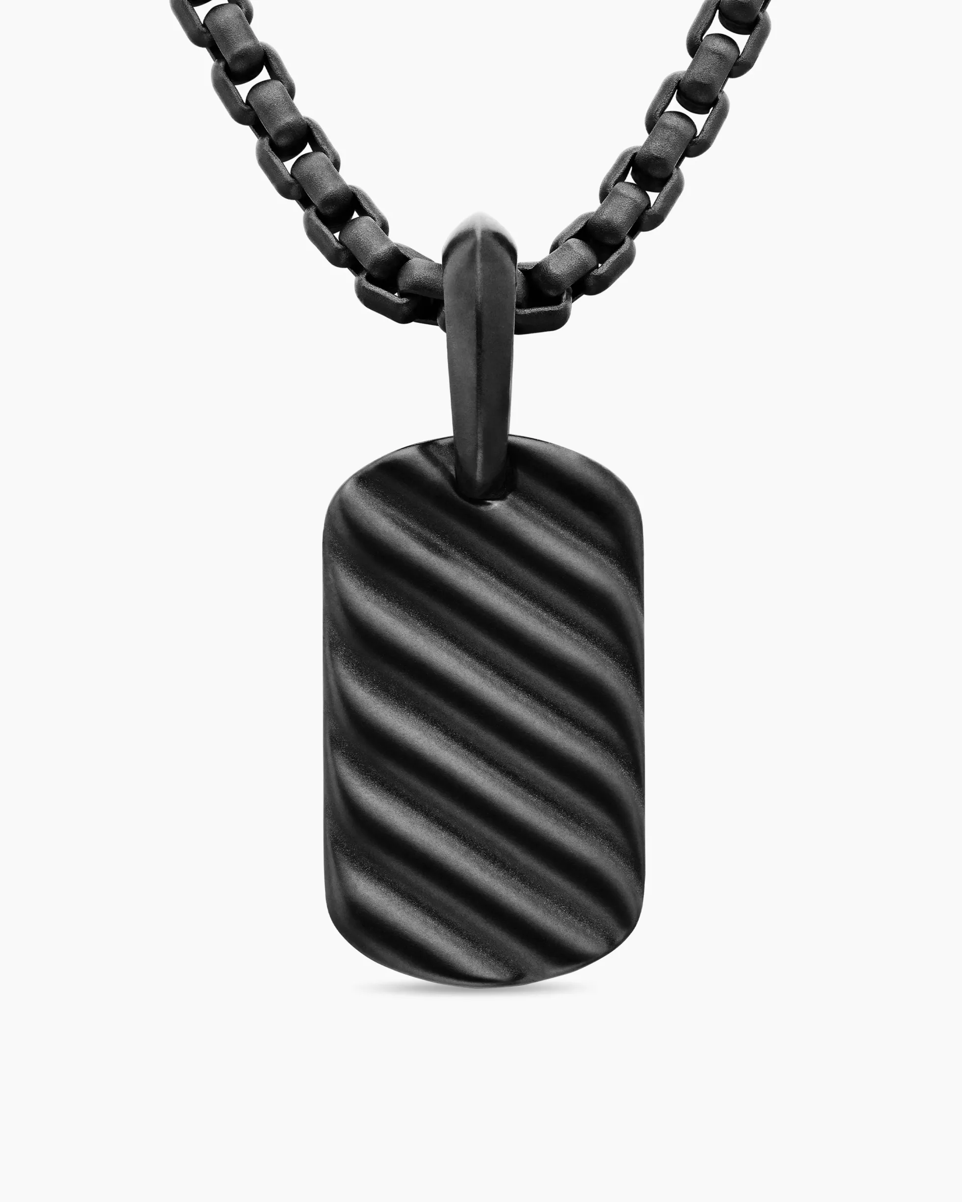 Sculpted Cable Tag Black Titanium, 21mm