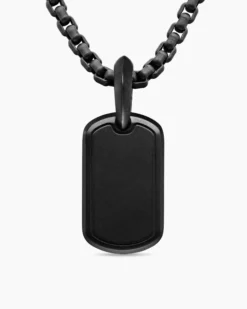 Sculpted Cable Tag Black Titanium, 21mm