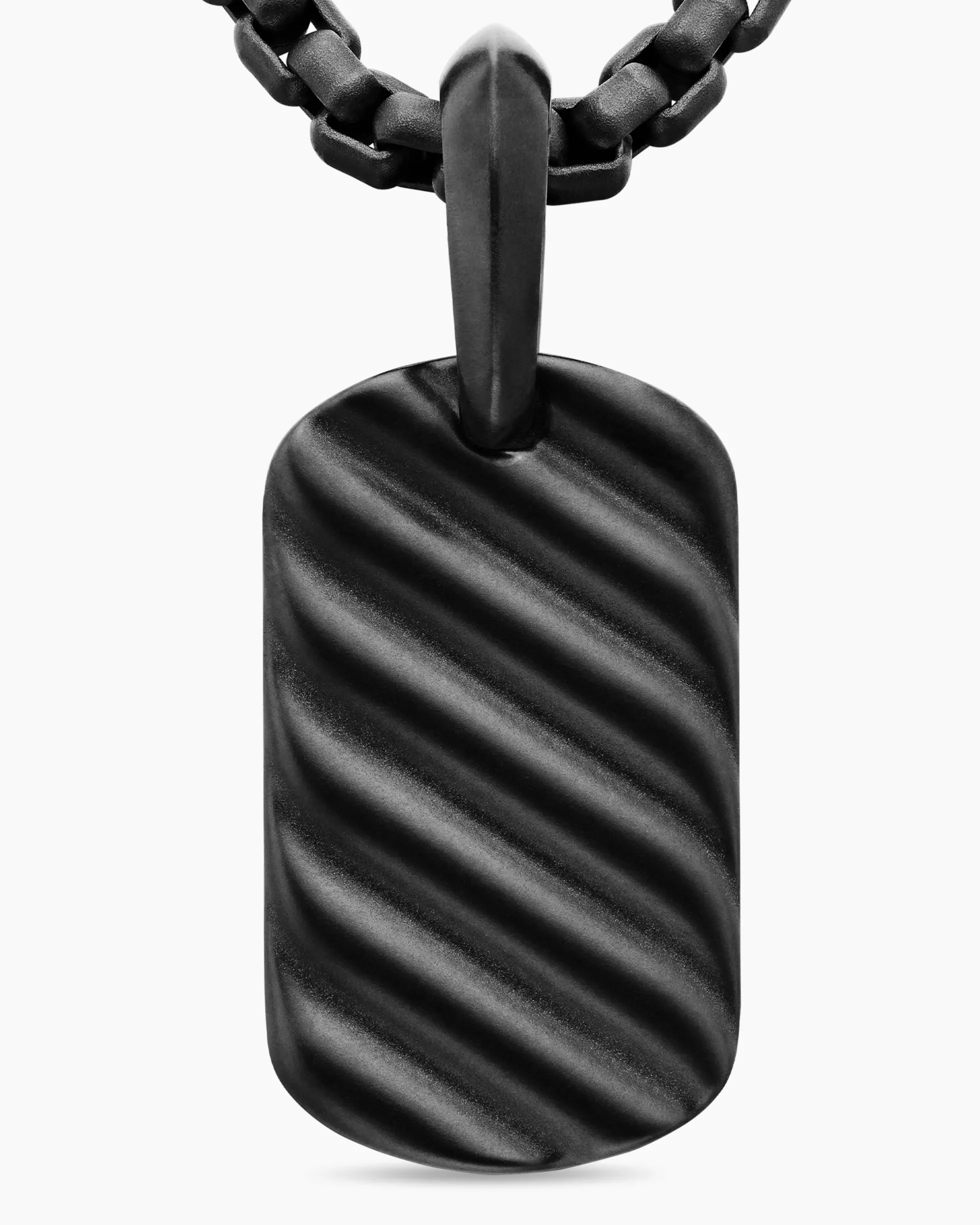 Sculpted Cable Tag Black Titanium, 21mm