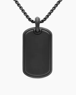 Sculpted Cable Tag Black Titanium, 42mm