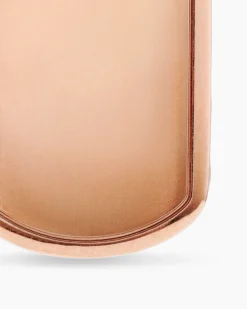 Sculpted Cable Tag 18K Rose Gold with Cognac Diamonds, 35mm