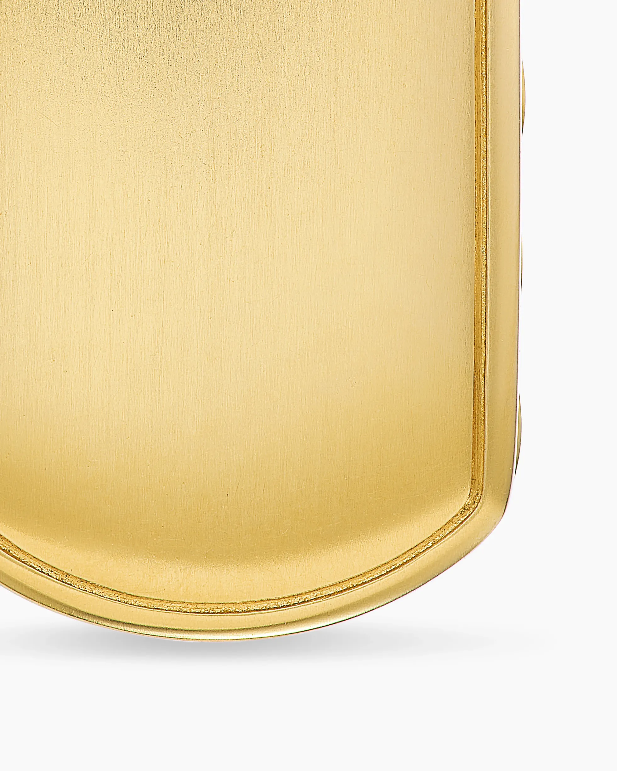 Sculpted Cable Tag 18K Yellow Gold, 27mm