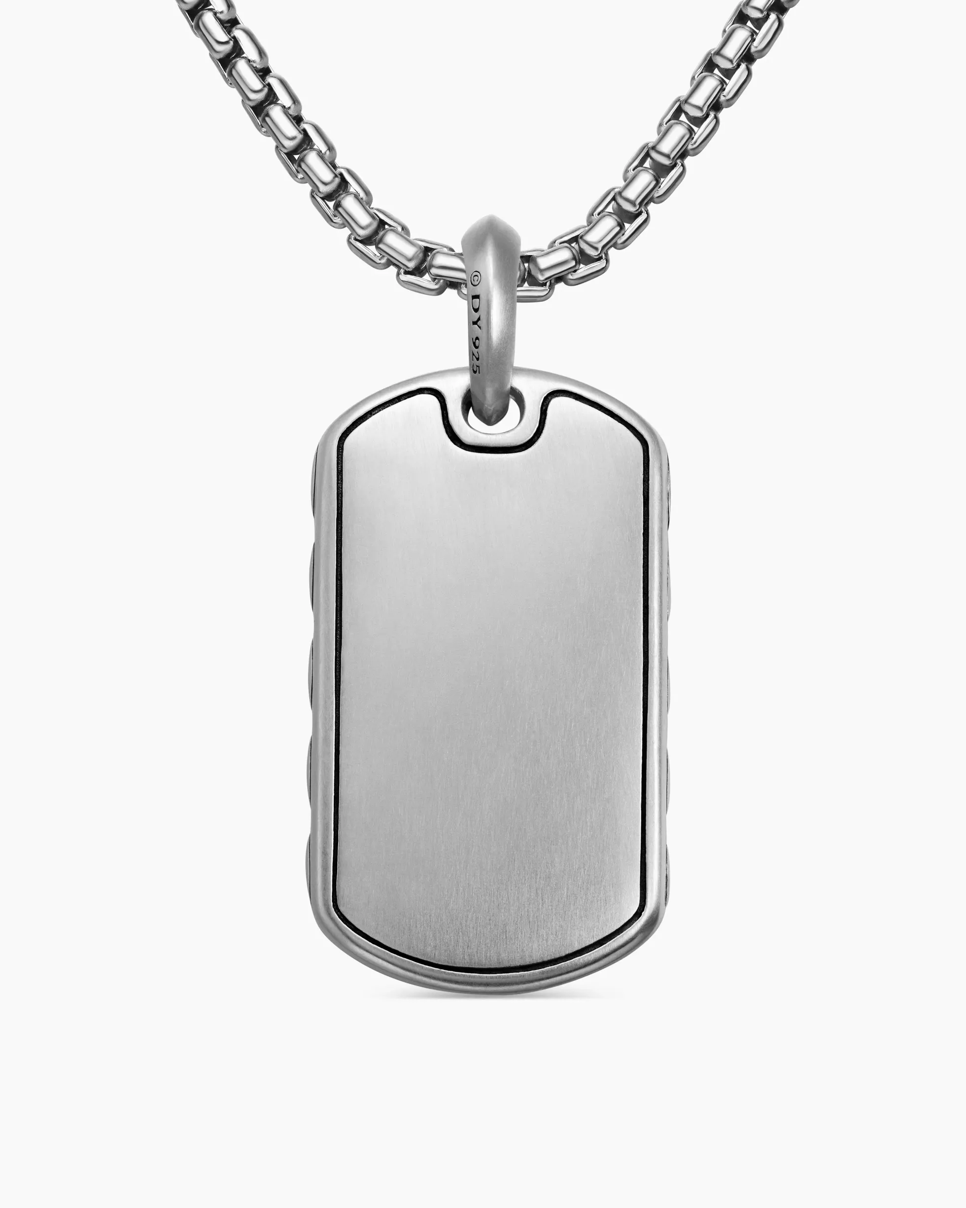 Sculpted Cable Tag Sterling Silver, 35mm