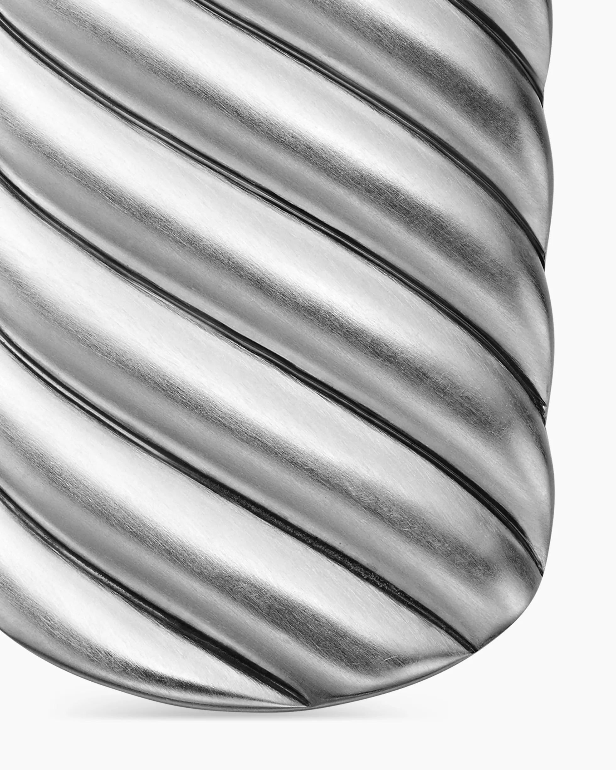 Sculpted Cable Tag Sterling Silver, 35mm