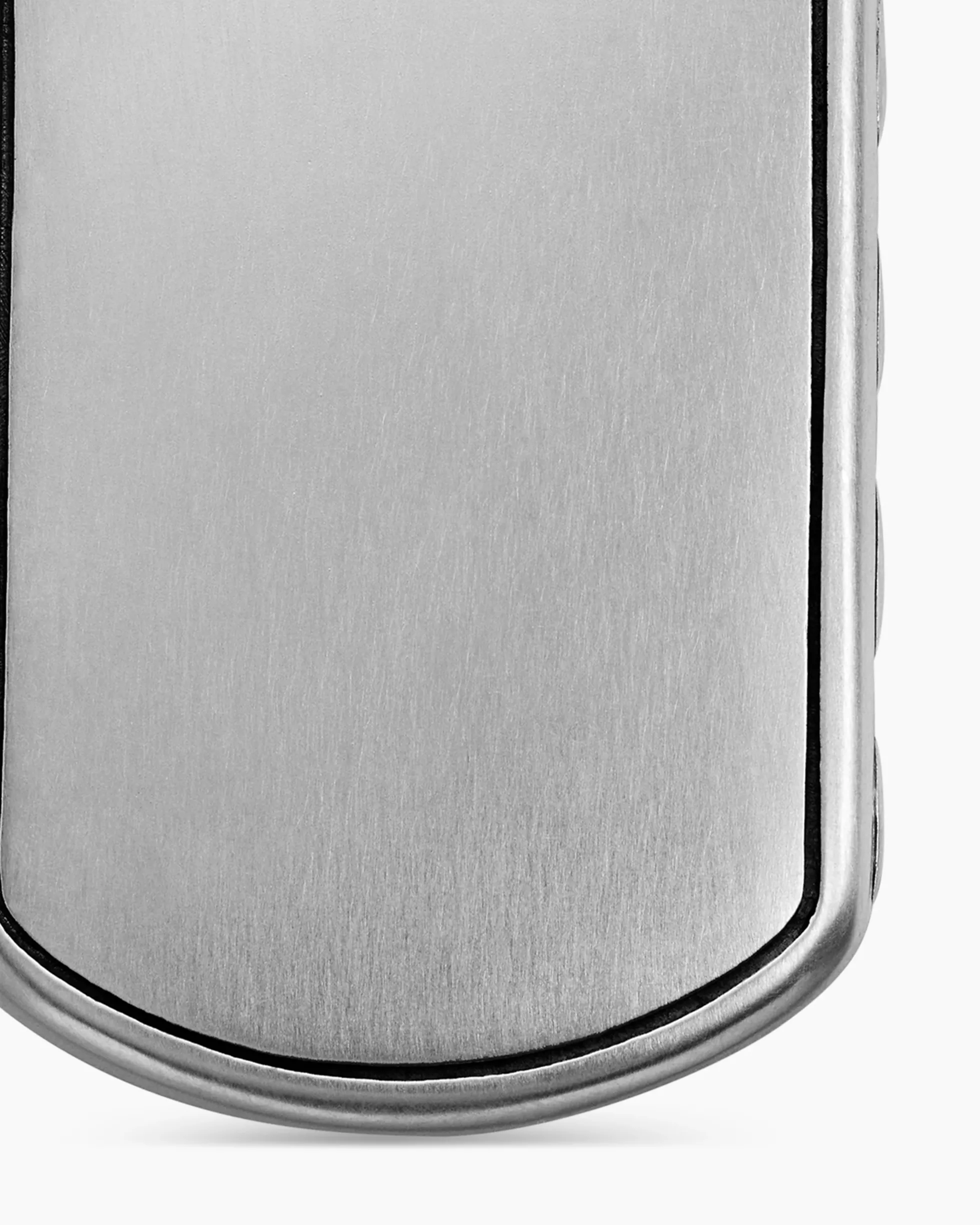 Sculpted Cable Tag Sterling Silver, 35mm