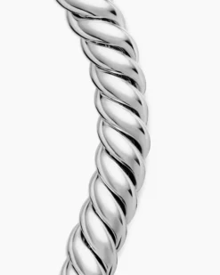 Sculpted Cable Triple Wrap Bracelet Sterling Silver, 8.5mm