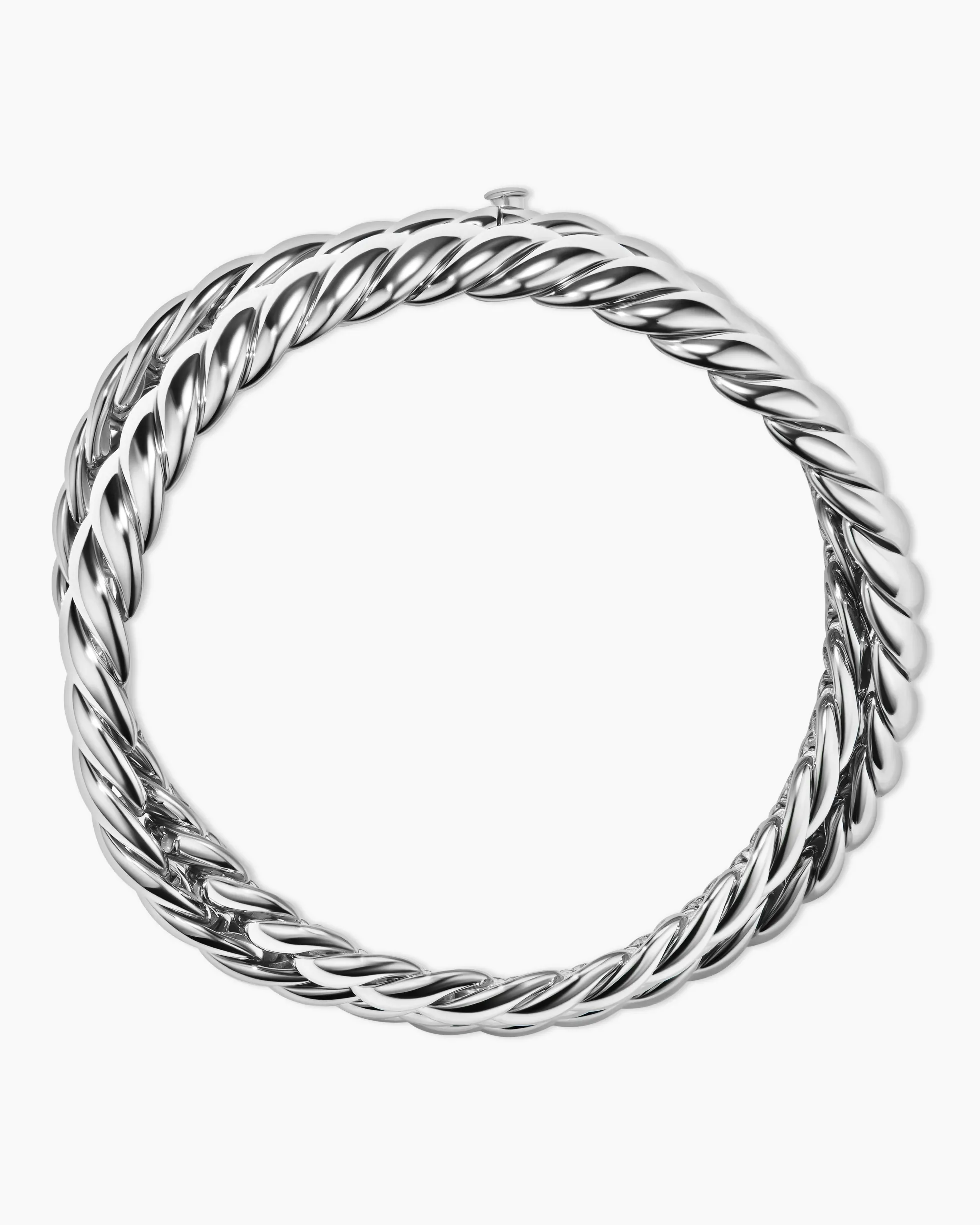 Sculpted Cable Triple Wrap Bracelet Sterling Silver, 8.5mm