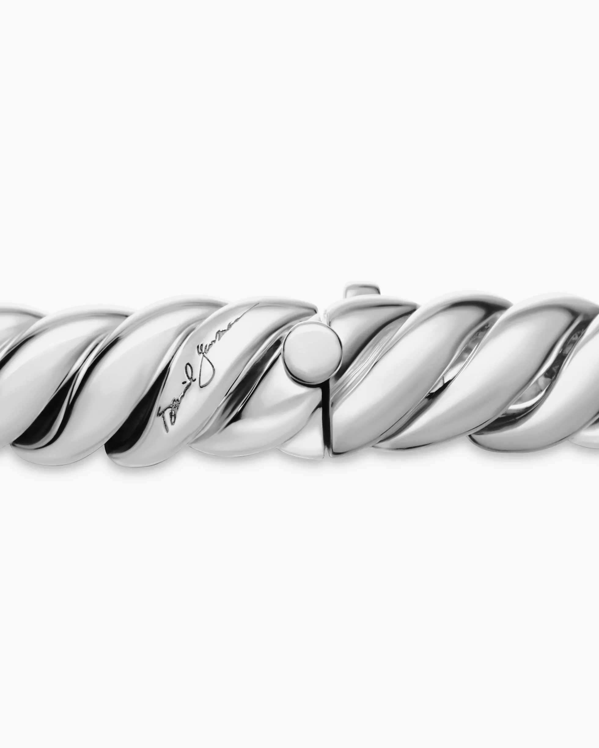 Sculpted Cable Triple Wrap Bracelet Sterling Silver, 8.5mm