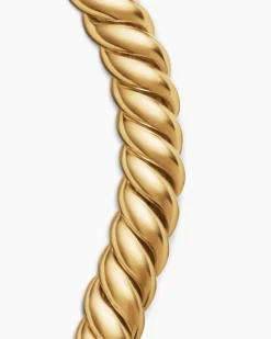 Sculpted Cable Triple Wrap Bracelet 18K Yellow Gold, 8.5mm