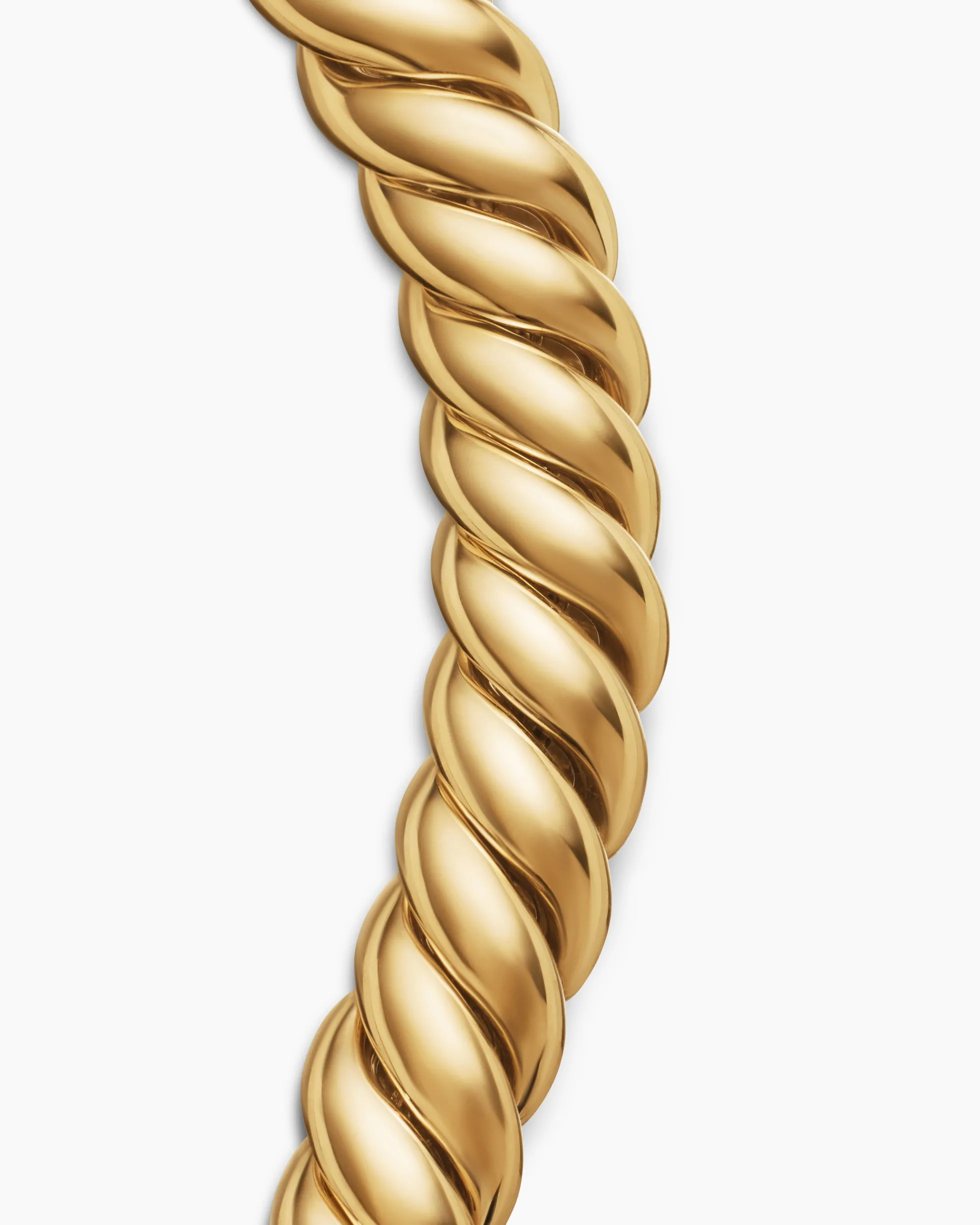 Sculpted Cable Triple Wrap Bracelet 18K Yellow Gold, 8.5mm