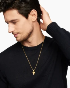 Shark Tooth Amulet 18K Yellow Gold, 17mm