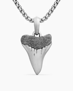 Shark Tooth Amulet Sterling Silver, 25.8mm