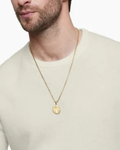 Shipwreck Coin Amulet 18K Yellow Gold, 28.4mm