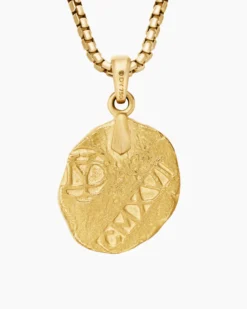 Shipwreck Coin Amulet 18K Yellow Gold, 28.4mm