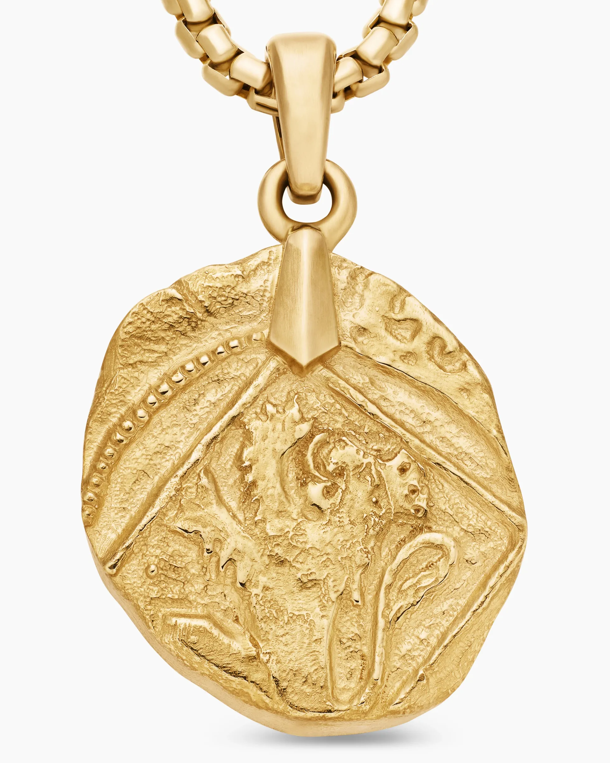 Shipwreck Coin Amulet 18K Yellow Gold, 28.4mm