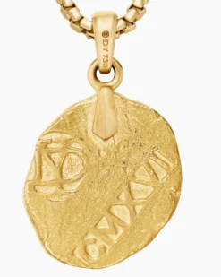 Shipwreck Coin Amulet 18K Yellow Gold, 28.4mm
