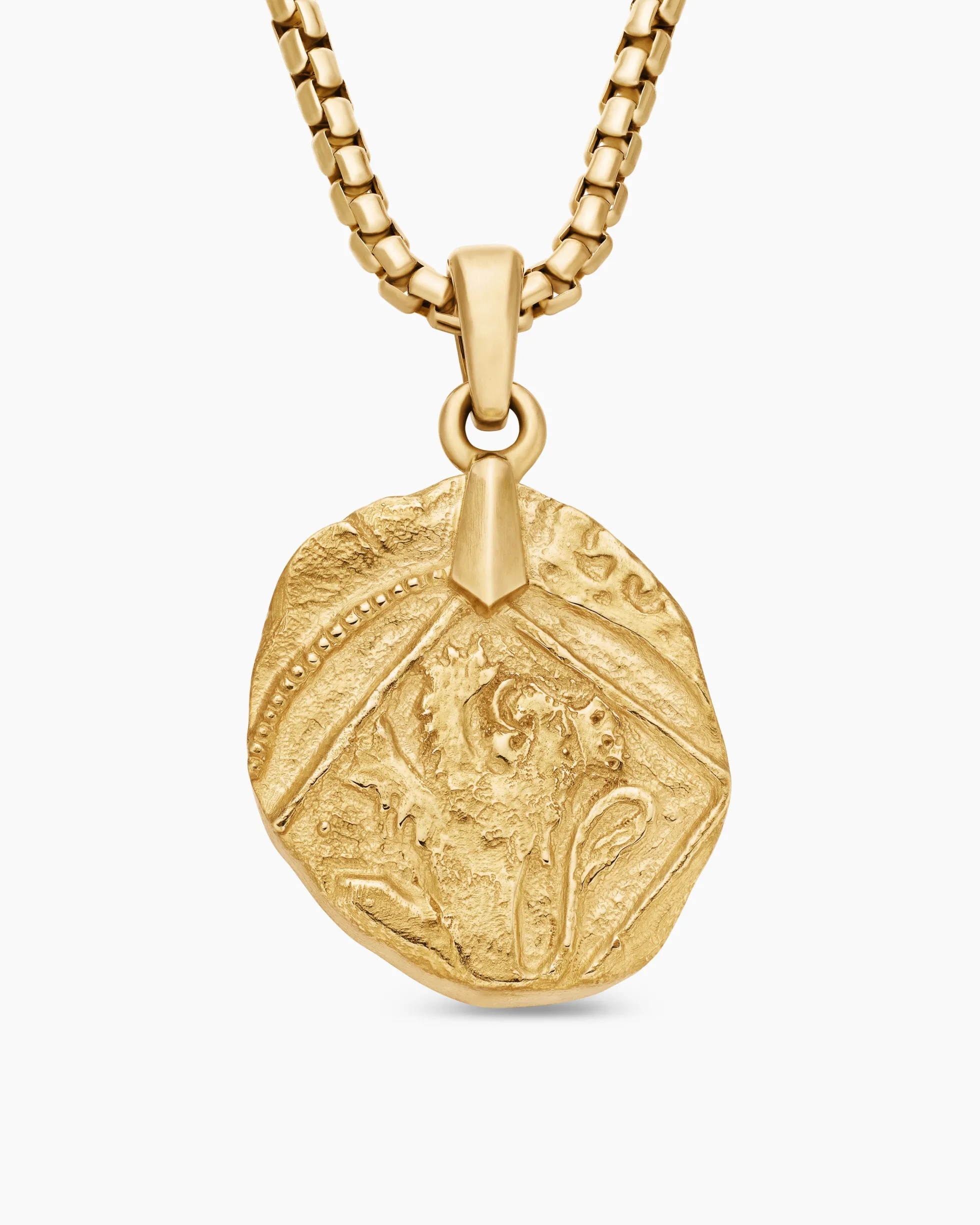 Shipwreck Coin Amulet 18K Yellow Gold, 28.4mm