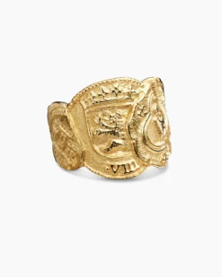 Shipwreck Signet Ring 18K Yellow Gold, 24mm