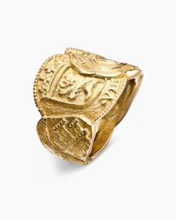 Shipwreck Signet Ring 18K Yellow Gold, 24mm