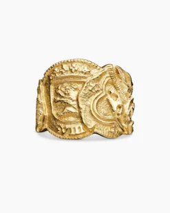 Shipwreck Signet Ring 18K Yellow Gold, 24mm
