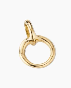 Smooth Amulet Holder 18K Yellow Gold, 16mm