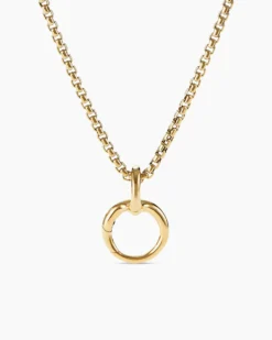 Smooth Amulet Holder 18K Yellow Gold, 16mm
